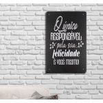Placa Decorativa (30X20) - Felicidade