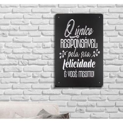 Placa Decorativa (30X20) - Felicidade