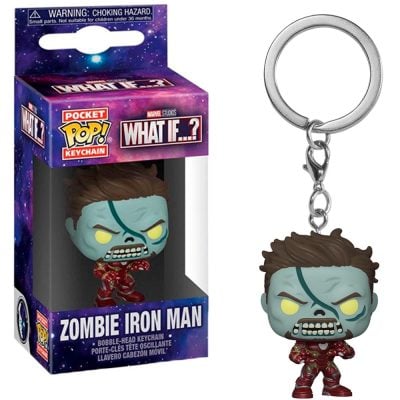 Chaveiro Funko Pocket Pop Keychain - Marvel What If...? - Zombie Iron Man