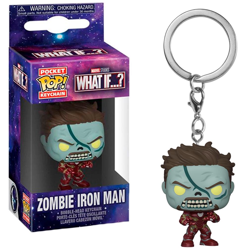 Chaveiro Funko Pocket Pop Keychain - Marvel What If...? - Zombie Iron Man