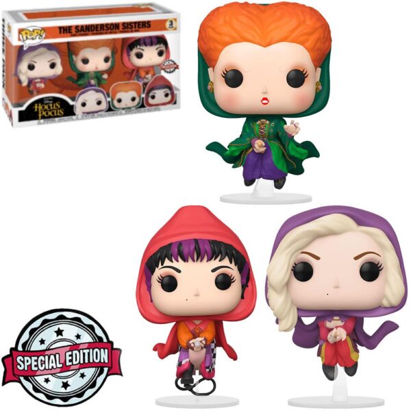 Funko Pop Disney - Hocus Pocus The Sanderson Sisters 3 Pack (Flyng) (Special Edition) (Vaulted) (Novo)