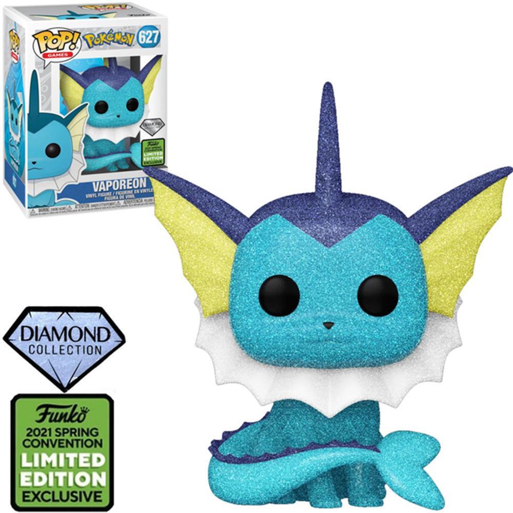 Funko Pop Games – Pokemon Vaporeon 627 (Diamond) (2021 Spring Convention Exclusive Limited Edition) #1 Funko Pop Games - Pokemon Vaporeon 627 (Diamond) (2021 Spring Convention Exclusive Limited Edition) #1