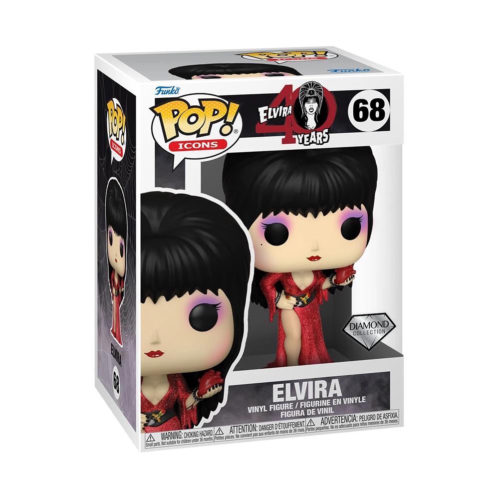 Funko Pop Icons - Elvira 68 (Red Dress With Heart) (Diamond) (Novo)