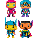 Funko Pop Marvel - Captain America / Iron Man / Thor / Doctor Strange (Blacklight) (4 Pack)
