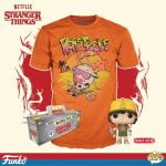 Funko Pop Tees - Stranger Things - Dustin's Tools (Pop 828 + Camiseta Roast Beef Gg)