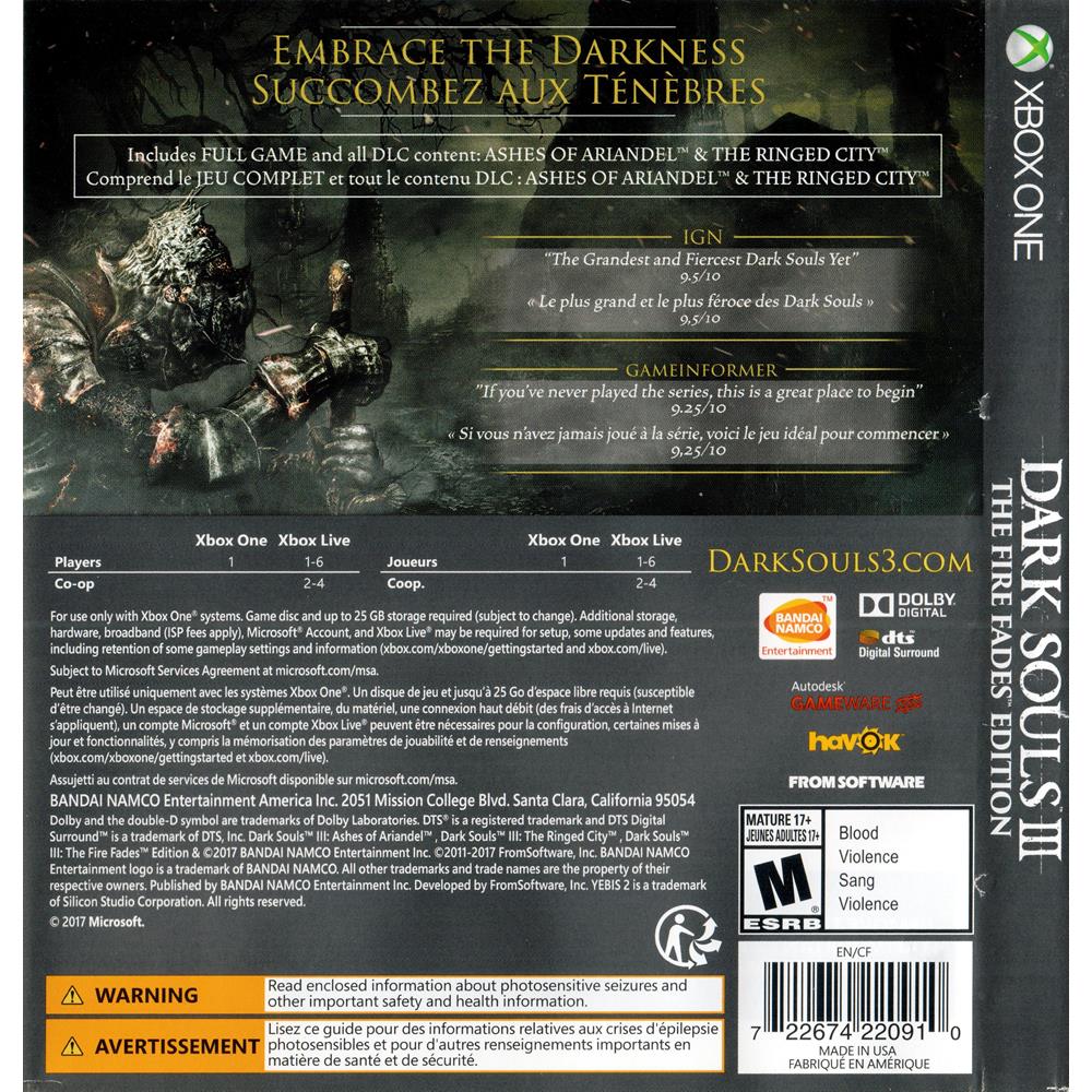 Dark Souls 3 The Fire Fades Edition - Xbox One #1
