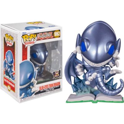 Funko Pop Animation - Yu-Gi-Oh! Blue-Eyes Toon Dragon 1062 (Metallic) (25Th Anniversary)