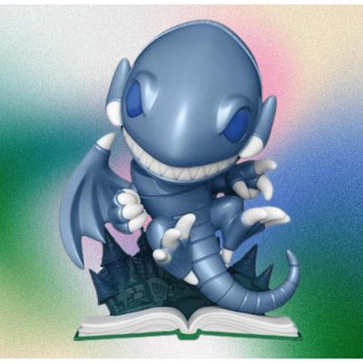 Funko Pop Animation - Yu-Gi-Oh! Blue-Eyes Toon Dragon 1062 (Metallic) (25Th Anniversary)