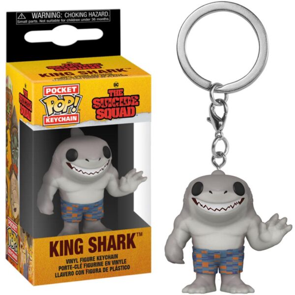 Chaveiro Funko Pop King Shark - Pocket Keychain Suicide Squad