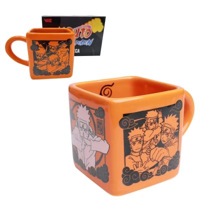 Caneca Quadrada Naruto Jutsu 330Ml