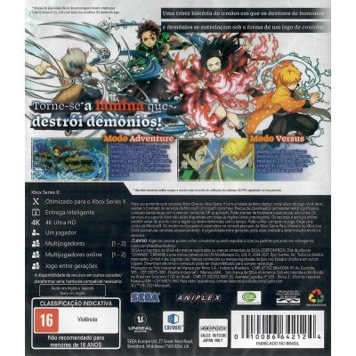 Demon Slayer Kimetsu No Yaiba The Hinokami Chronicles Xbox One (Jogo MÃdia FÃsica)