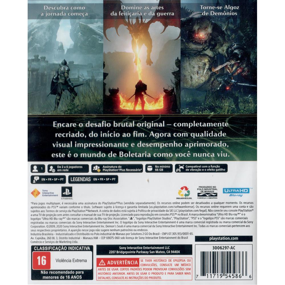 Jogo Ps5 Demon's Souls Playstation na Americanas Empresas