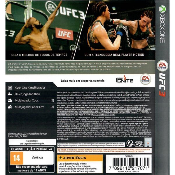 Ea Sports Ufc 3 Xbox One (Jogo Mídia Física)