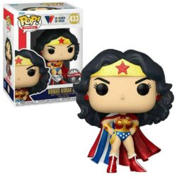Funko Pop Wonder Woman 433 (Classic With Cape) (80Th Anniversary) (Special Edition) (Diamond Collection) (Heroes Dc Comics)