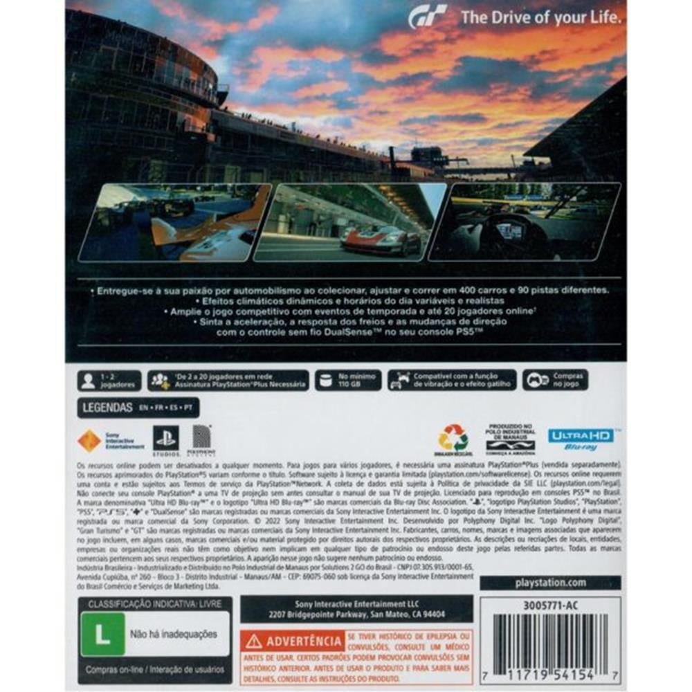 Gran Turismo 7 - Jogo PS5 Midia Fisica | Lojas 99