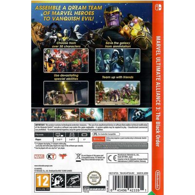 Marvel Ultimate Alliance 3 The Black Order Nintendo Switch (Jogo MÃdia FÃsica)