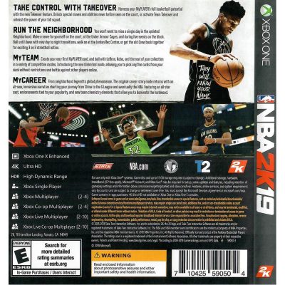 Nba 2K19 Xbox One (Jogo MÃdia FÃsica)