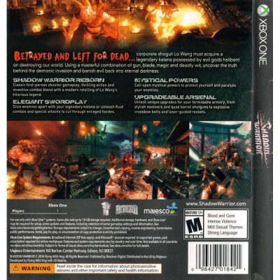 Shadow Warrior Xbox One (Jogo Mídia Física)