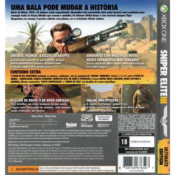 Sniper Elite 3 Ultimate Edition Xbox One (Jogo Mídia Física)