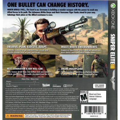 Sniper Elite 3 Xbox One #1 (Jogo MÃdia FÃsica)