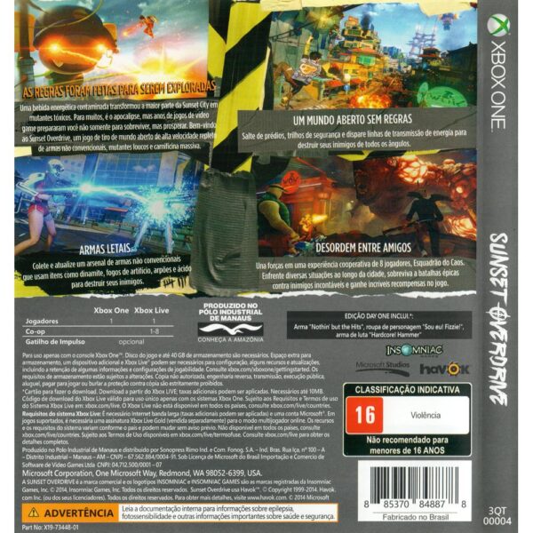 Sunset Overdrive Xbox One (Jogo Mídia Física)