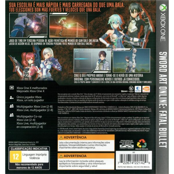 Sword Art Online Fatal Bullet Xbox One #1 (Jogo Mídia Física)