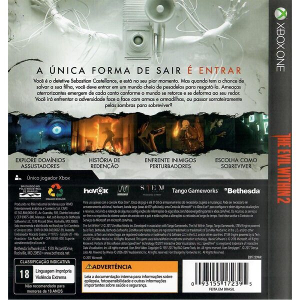 The Evil Within 2 Xbox One (Jogo Mídia Física)