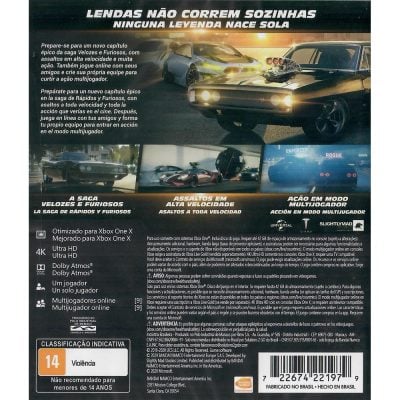 Velozes E Furiosos Encruzilhada Xbox One (Jogo Mídia Física)