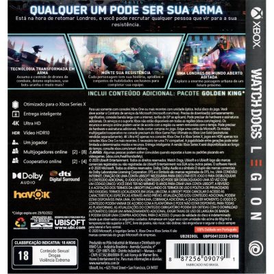 Watch Dogs Legion Xbox One #1 (Jogo MÃdia FÃsica)