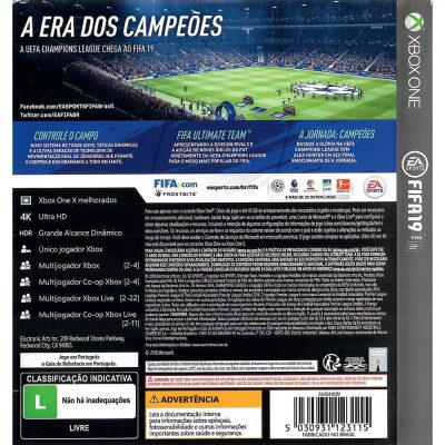 Fifa 19 Xbox One #3 (Jogo MÃdia FÃsica)
