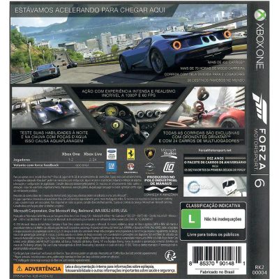 Forza Motorsport 6 Xbox One #3 (Jogo MÃdia FÃsica)