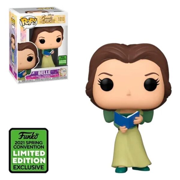 Funko Pop Disney - Beauty And The Beast 30Th Anniversary Belle 1010 (Exclusive 2021 Spring Convention) (Green Dress With Book)