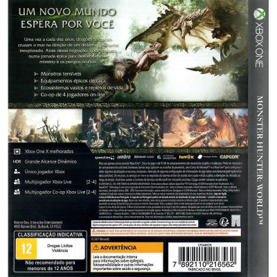 Monster Hunter World Xbox One (Jogo MÃdia FÃsica)