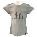 Camiseta Feminina Evolução (Tam P) (Exposição) Camiseta Feminina Evolução (Tam P) (Exposição)