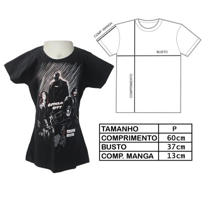 Camiseta Feminina Gotham City (Tam P) (Exposição)