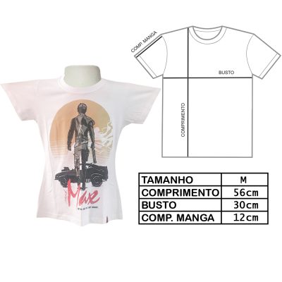Camiseta Feminina Mad Max (Tam M) (Exposição)