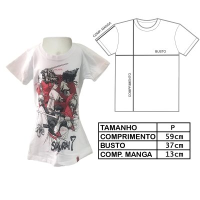 Camiseta Feminina Sete Samurais (Tam P) (Exposição)