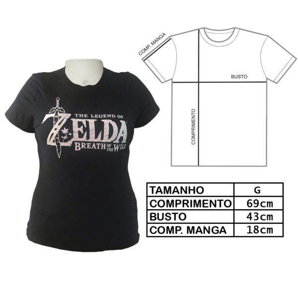Camiseta Feminina The Legend Of Zelda (Tam G) (Exposição)