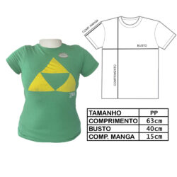 Camiseta Feminina Zelda Logo (Tam Pp) (Exposição)