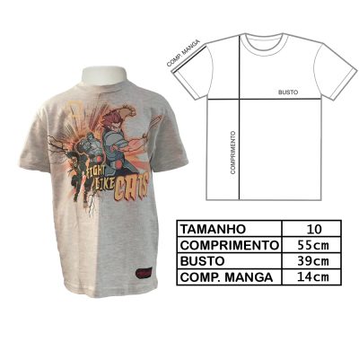 Camiseta Infantil Fight Like Cats (Tam 10) (Exposição)