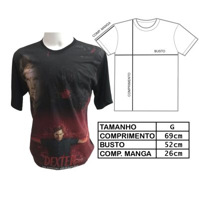 Camiseta Unissex Dexter (Tam G) (Exposição)