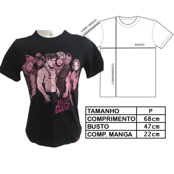 Camiseta Unissex Fight Club Street Fighter (Tam P) (Exposição)
