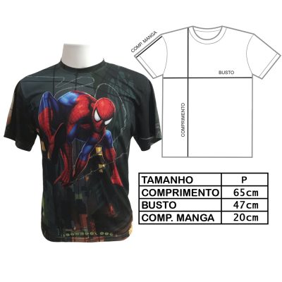 Camiseta Unissex Homem Aranha (Tam P) (Exposição)