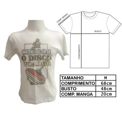 Camiseta Unissex Já Chegou O Disco Voador (Tam M) (Exposição)