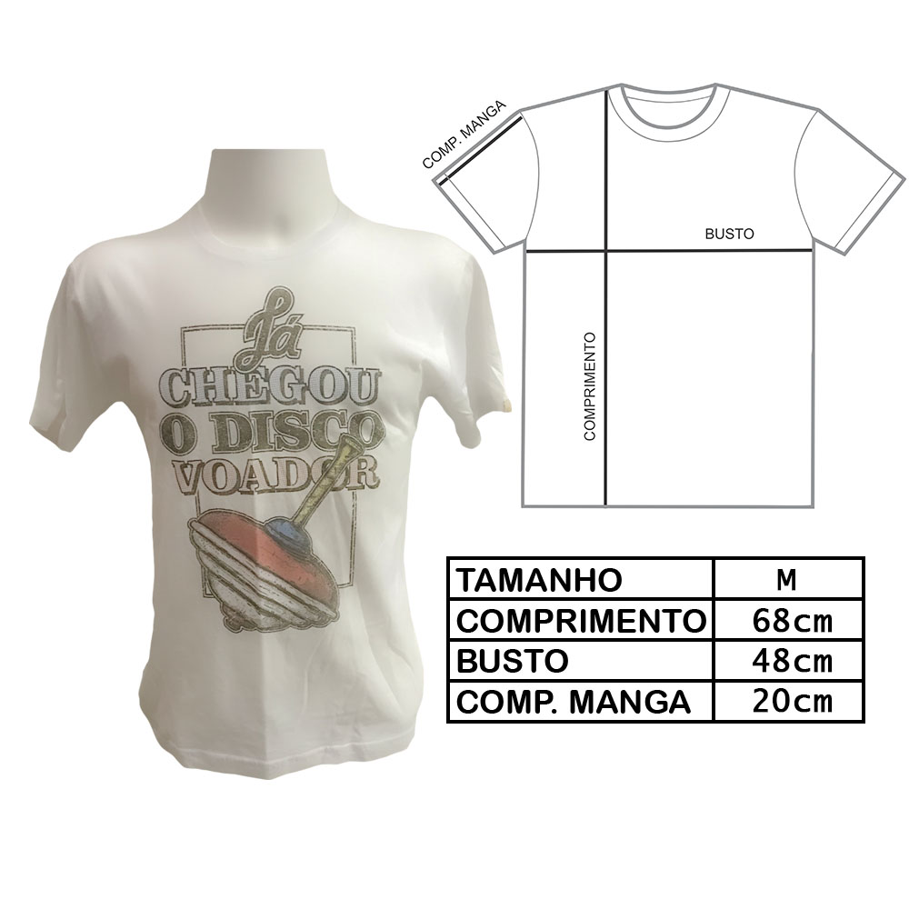 Camiseta Unissex Já Chegou O Disco Voador (Tam M) (Exposição)
