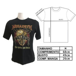Camiseta Unissex Megadeth (Tam M) (Exposição)