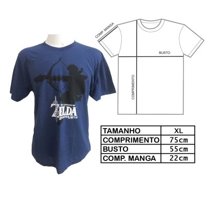Camiseta Unissex Zelda Breath Of The Wild (Tam Xl) (Exposição)