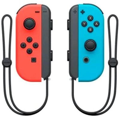 Controle Joy Con Nintendo Switch (Direito/Esquerdo) (Vermelho Neon/Azul Neon)