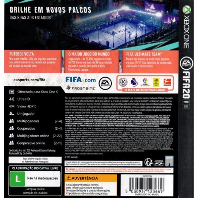 Fifa 20 Xbox One (Jogo MÃdia FÃsica)