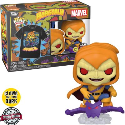 Funko Pop Hobgoblin 959 Glows + Camiseta P (T-Shirt) - Spider-Man: The Animated Series - Marvel - Special Edition